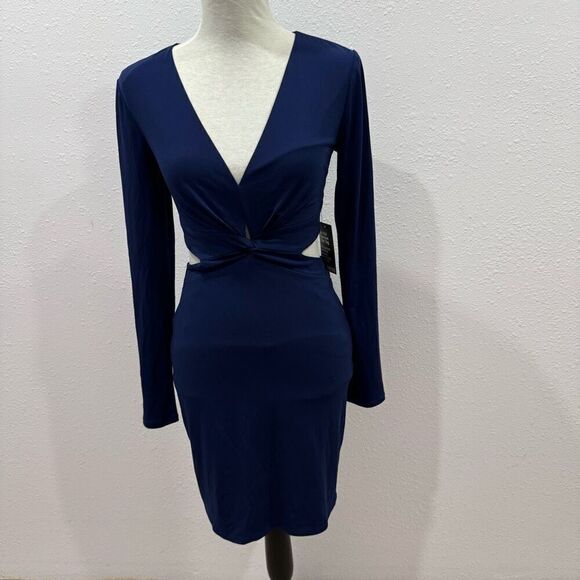 Express party  dress blue size small petite - Picture 1 of 9